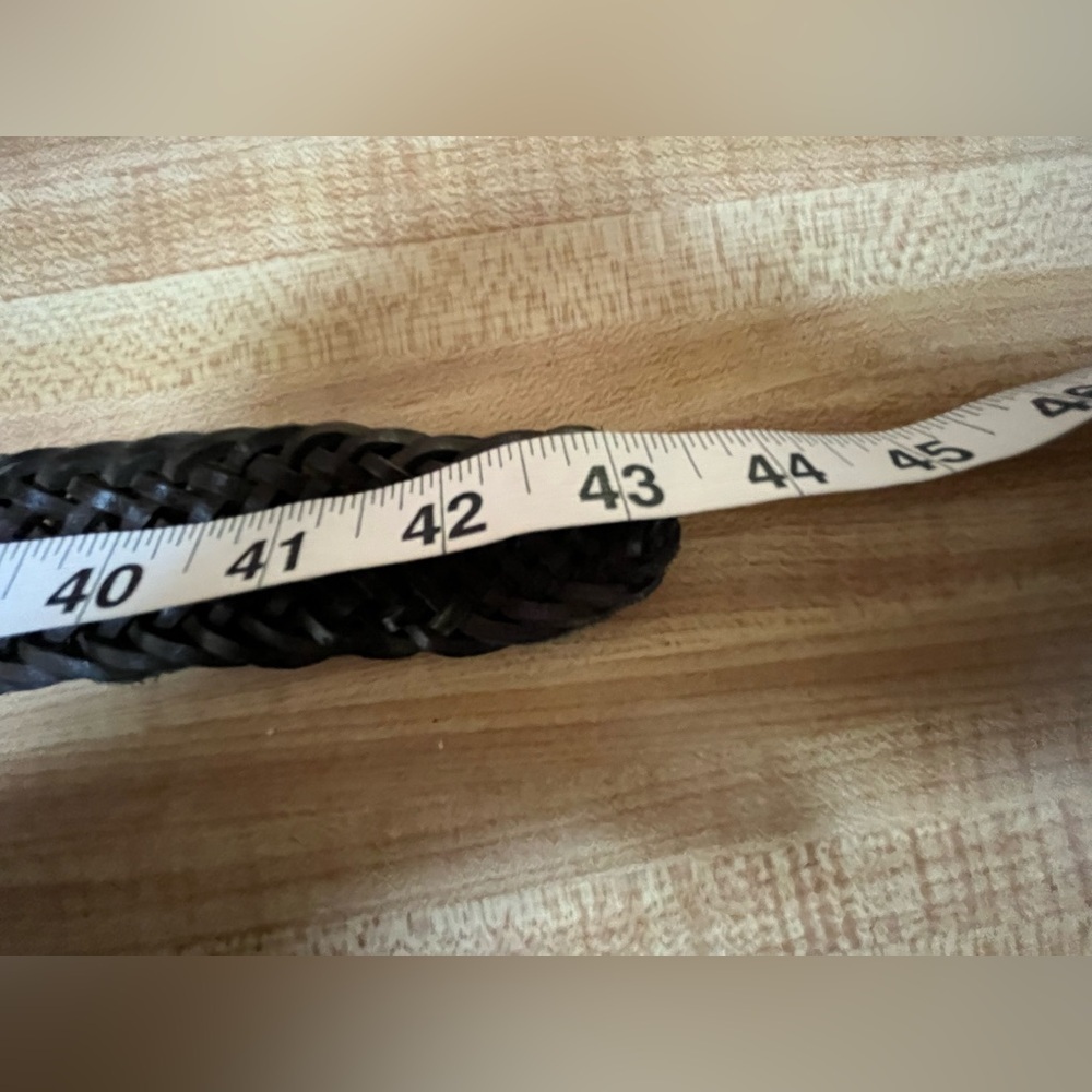 Free People We The Free Braided Leather Brix Belt Brownish Dark Green S/M NWOT - Picture 12 of 13